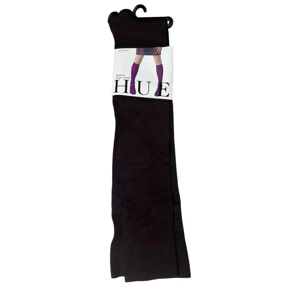 Hue Modal Knee Socks 207 One Size Espresso NWT